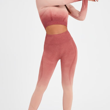 Women's Long Sleeve Gradient Yoga Set